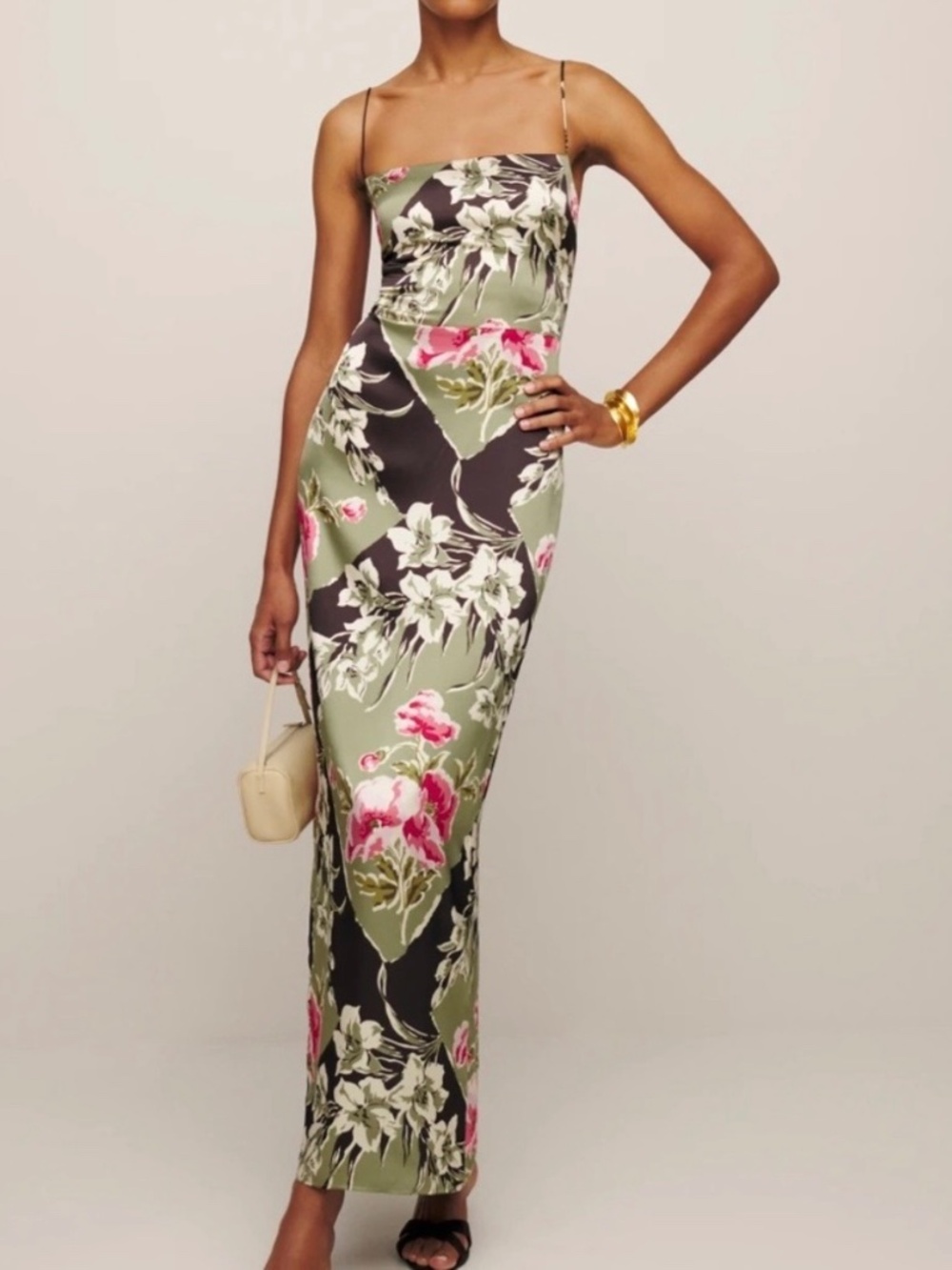 Reformation Frankie Silk Dress